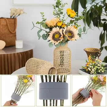 2 шт. спиральный держатель для стебля икебаны силиконовый спиральный держатель для стебля многоразовый спиральный держатель для стебля цветка держатель для цветочной композиции своими руками серый