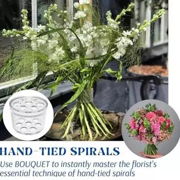 2 шт. спиральный держатель для вазы икебана с несколькими отверстиями, букетный твистер, сделай сам, цветочная аранжировка, сетка, фиксирующая подставка для растений S прозрачный