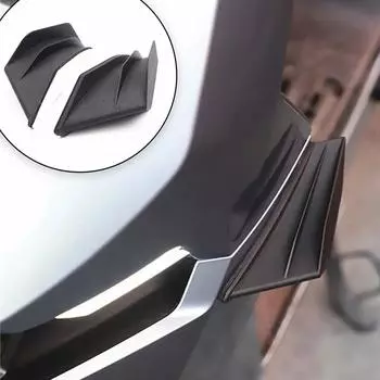 2 шт. спойлер для мотоцикла, крыло, аэродинамическое боковое крыло, плавник, спойлер для Suzuki Honda Yamaha SMAX155 Kawasaki Unviersal чёрный