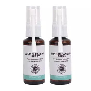 2 шт. Спрей для очищения легких 30 мл Безопасное облегчение Сухость Зуд Поддержка здоровья легких Спрей для дыхательной системы
