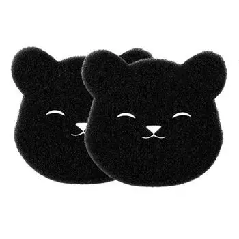 2 шт. средство для удаления шерсти домашних животных, многоразовая губка для удаления катышков, в форме медведя из мультфильма