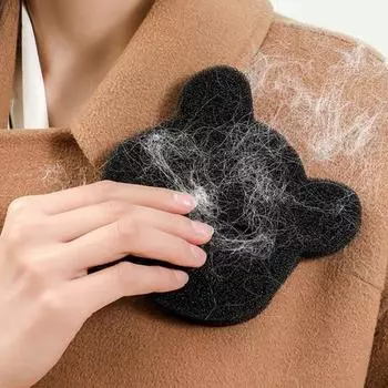 2 шт. средство для удаления шерсти домашних животных, многоразовое средство для удаления катышков, губка в форме мультяшного медведя, роликовый улавливатель катышков чёрный