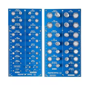 2 шт., средство проверки резьбы для гаек и болтов, 38 отверстий, дюймовый и метрический идентификатор, манометр для проекта «сделай сам», мастер на все руки