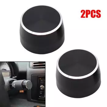 2 шт., стальной циферблат, крышка переключателя лампы, автомобильный стеклоочиститель, крышка шестерни, декоративная замена кнопки для Benz Smart Fortwo 450 451, стайлинг автомобиля чёрный