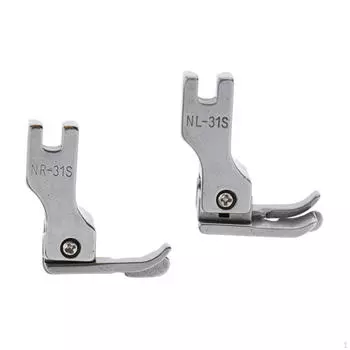 2 шт., стальные детали прижимной лапки NL 31S NR, универсальное крепление, серебро