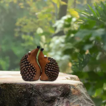 2 шт. Статуэтки ежиков для пары, свадебные подарки, милый декор для двора, скульптуры животных из смолы для