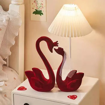 2 шт. Статуэтки лебедя, скульптуры животных, элегантные украшения, декоративные фигурки, настольные украшения для