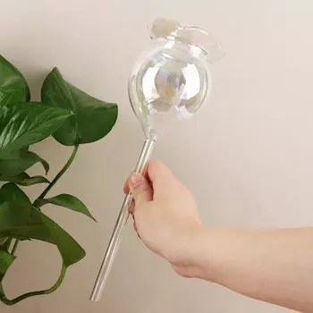 2 шт., стеклянная поилка для цветов, автоматическая система полива растений, креативная форма цветка, самополивающаяся лампа, умный гаджет для капельницы воды для комнатных растений L 2pcs