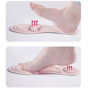 2 шт. стельки мягкие мужские женские губчатые обезболивающие 4D ортопедические стельки из пены с эффектом памяти спортивные подушечки 35-39 чёрный