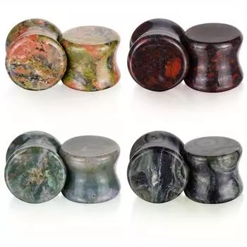 2 шт. стильные двойные изогнутые однотонные ушные туннели на талии, бедренные расширители для ушей, ювелирные изделия для мужчин и женщин, ювелирные изделия для пирсинга 3mm