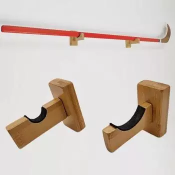 2 шт. стойка для бейсбольной биты, устойчивая настенная деревянная эргономичная противоскользящая подставка для мяча, держатель для дома коричневый