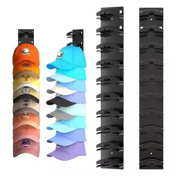 2 шт. стойка для хранения бейсболок, настенная стойка для шляп с самоклеящейся подставкой для шляп, прочный держатель для вешалок