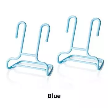 2 шт. Стойка для хранения обуви 2 в 1, Стойка для обуви для детей, Многофункциональная балконная стойка для обуви, Сушилка для обуви 2PCS синий