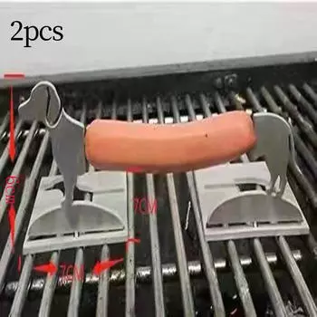 2 шт. стойки для гриля для собак, палочки для барбекю, легкие нержавеющие шампуры для барбекю