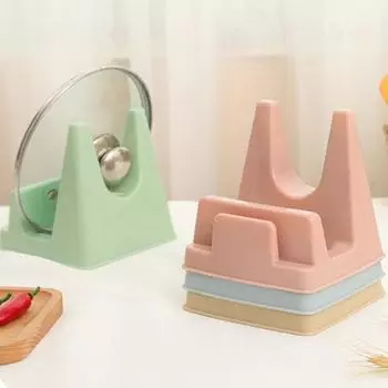2 шт. Стойки для крышек Держатель для крышки кастрюли Полка для крышки сковороды Противоскользящая устойчивая гладкая кромка Термостойкая подставка для крышки кастрюли Держатель для разделочной доски Кухонный органайзер розовый
