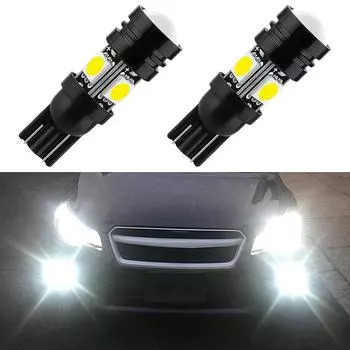 2 шт., стоп-сигнал, 12 В, автомобильная дневная лампа T10 4SMD 5050 3 Вт, задний ход, багажник, номерной знак, крыша, купол, чтение, водонепроницаемый 2PCS T10 Green