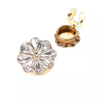 2 шт. Стразы пуговицы крышка цветок рукав пуговицы крышка без шитья мгновенный зажим пуговицы украшения для платья костюм смокинг рубашка смокинг аксессуары 2Pcs золотой