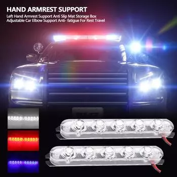 2 шт. Стробоскопический полицейский фонарь 5 светодиодов для автомобиля, грузовика, мотоцикла, мигающий аварийный сигнал, задний тормоз, стоп-сигнал, светодиодные фонари синий