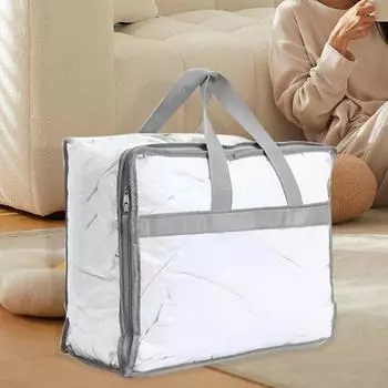 2 шт. сумка для хранения большой емкости портативная ручка на молнии сверхмощное складное многофункциональное одеяло постельные принадлежности одеяло игрушка-органайзер сумка-тоут синий