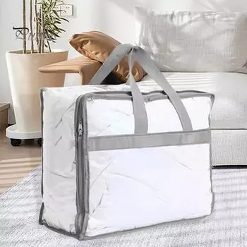 2 шт. сумка для хранения одежды большой емкости портативная ручка на молнии сверхмощное складное многофункциональное одеяло постельное белье одеяло игрушка-органайзер сумка сумка-тоут серый