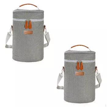 2 шт. сумка-тоут для холодильника для вина с ручкой для двух бутылок и ящиком для пикника