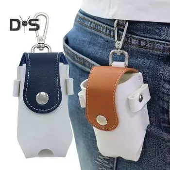 2 шт. сумки для мячей для гольфа, искусственная кожа, защитный чехол для мячей для гольфа, подвесная мини-сумка на талию для мячей для гольфа и тройников серый