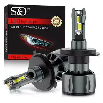 2 шт. супер яркие мини-H4 H7 светодиодные лампы для автомобильных фар 70 Вт 20000 лм CSP чип авто H1 H11 светодиодные лампы H8 HB3 HB4 9005 9006 9012 Hir2 6000K авто лампа 12 В H1