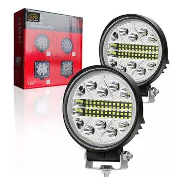 2 шт. супер яркий светодиодный рабочий фонарь мощностью 102 Вт подходит для грузовика, квадроцикла, внедорожника, светодиодный фонарь постоянного тока для внедорожников, автомобиля, светодиодный светильник 12 В/24 В 1set