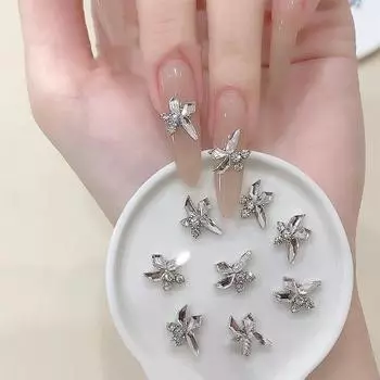 2 шт. супер вспышка высококачественные звездные прозрачные стразы для дизайна ногтей декор маникюрные подвески плоские аксессуары для ногтей алмаз onesize