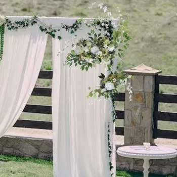 2 шт. Свадебная арка, цветок, фермерский дом, искусственное украшение для настенного стула, вечеринка белый