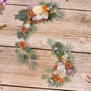 2 шт. Свадебная арка цветы искусственные цветочные композиции гирлянда бохо декоративное украшение Orange