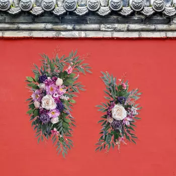 2 шт. свадебная арка цветы набор гирлянда зелень приветственные знаки украшения искусственный цветок