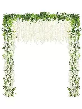 2 шт. свадебная арка гирлянда из глицинии 180 см искусственные цветы глицинии для украшения настоящие шелковые цветы гирлянда плющ домашний сад декор искусственный цветок фиолетовый