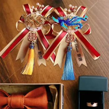 2 шт. Свадебная цветочная бутоньерка для жениха и невесты с булавкой и зажимом Искусственные цветы Годовщина