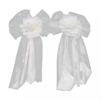 2 шт. Свадебные банты PEW для прохода, украшения для спинки стула для элегантного мероприятия 30 cm x 55 cm
