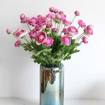 2 шт. Свадебные цветы искусственные ранункулюсы шелковые цветы персидский лютик для домашнего свадебного украшения цветочное создание цветочная композиция DIY проект розы красного