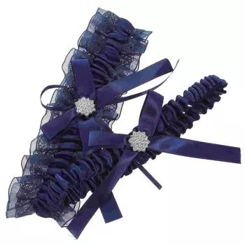 2 шт. свадебные подвязки для невесты на день декор кружева выпускной женские эластичные ножки 18X13CM