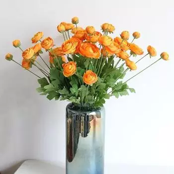 2 шт. свадебных украшений, цветочные искусственные цветы ранункулюса, шелковые цветы, персидский лютик для домашнего создания цветочной композиции, проект «сделай сам» розы красного