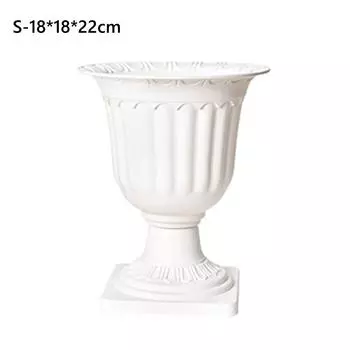 2 шт. Свадебный пьедестал стиль пластиковые контейнеры цветочный горшок римская ваза для цветов цветочная композиция S 18*18*22cm