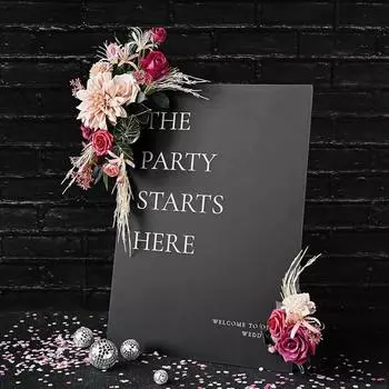 2 шт. Свадебный знак, цветок, гирлянда, искусственная арка, фон, гирлянда для церемонии, вечеринки, входа, мольберта, двери, цветочная стена, прихожая, наружный декор розы красного
