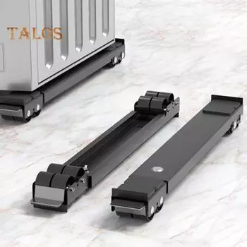 2 шт. сверхмощные ролики для бытовой техники, выдвижная стиральная машина, регулируемая длина основания с колесиками, мебель чёрный