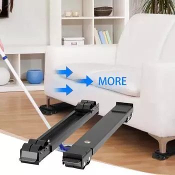 2 шт. сверхмощные ролики для бытовой техники, выдвижная стиральная машина, регулируемая длина основания с колесами, мебельные аксессуары чёрный