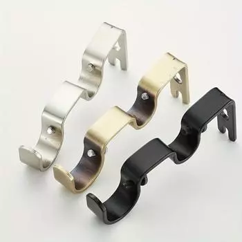 2 шт. сверхпрочные кронштейны для карнизов для штор, двухстержневые двухслойные подвесные кронштейны для спальни чёрный