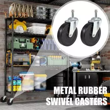 2 шт. сверхпрочных роликовых колеса, прочные, выдерживающие нагрузку, простые в установке, универсальные, вращающиеся на 360 градусов, безопасные, катящиеся резиновые колеса A 2pcs