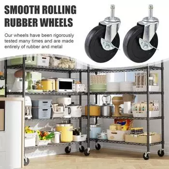 2 шт. сверхпрочных роликовых колеса, прочные, выдерживающие нагрузку, простые в установке, универсальные, вращающиеся на 360 градусов, безопасные, катящиеся резиновые колеса A 2pcs