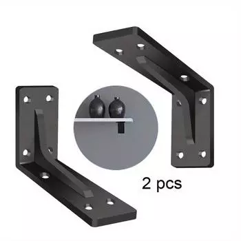 2 шт. сверхпрочных утолщенных и расширенных скрытых угловых кронштейнов для крепления распорок, опор для подвесных деревянных досок, настенных кронштейнов для скрытых полок и плавающих полок