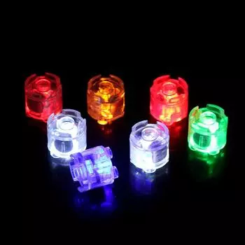 2 шт. свет кирпич люминесцентные лампы аксессуары круглый Diy красочный цвет светодиодный свет красный