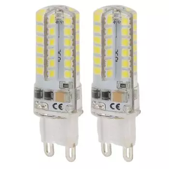 2 шт. светодиодная лампа G9 с регулируемой яркостью, термостойкостью, белый свет 6000 К, лампа для потолочного светильника 110 В