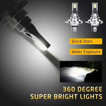 2 шт. светодиодная лампа Plug Play высокой мощности IP68 водонепроницаемая лампа дальнего ближнего света для внедорожника