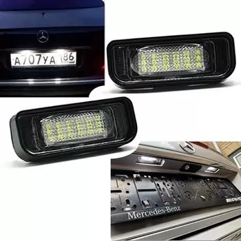 2 шт. светодиодная подсветка номерного знака для Mercedes Benz S-Class W220 1999-2005 Canbus задние фонари для парковки автомобиля